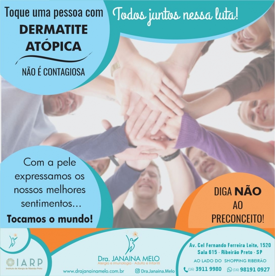 Dermatite Atópica não é contagiosa!!