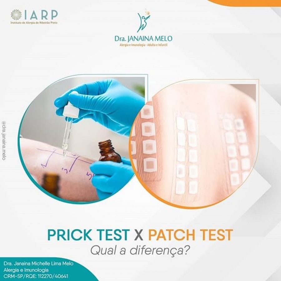 Qual a diferença entre o Prick Test e o Patch Test?