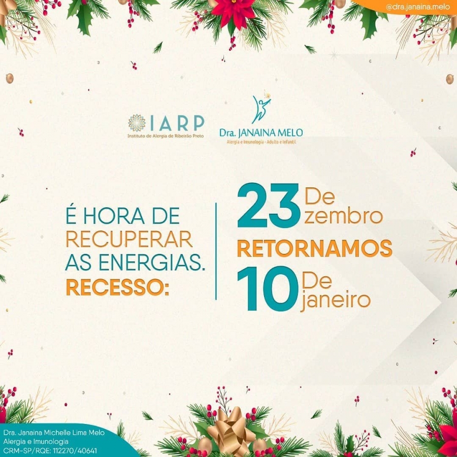Recesso de final de ano para recuperar as energias!
